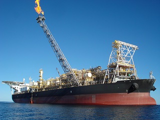 FPSO vessel built 2007, oil production: 80,000 bopd