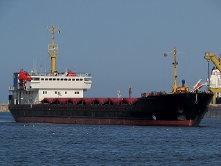 Long Volga sea river cargo carrier